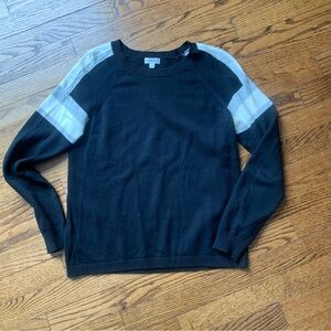 Minnie Rose silk blend black throwback crewneck sweater size XS